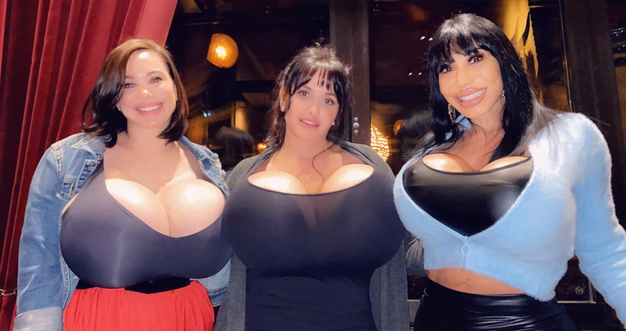 Ava with fellow big tit bimbo whores Brittany Elizabeth and Lilly 8K