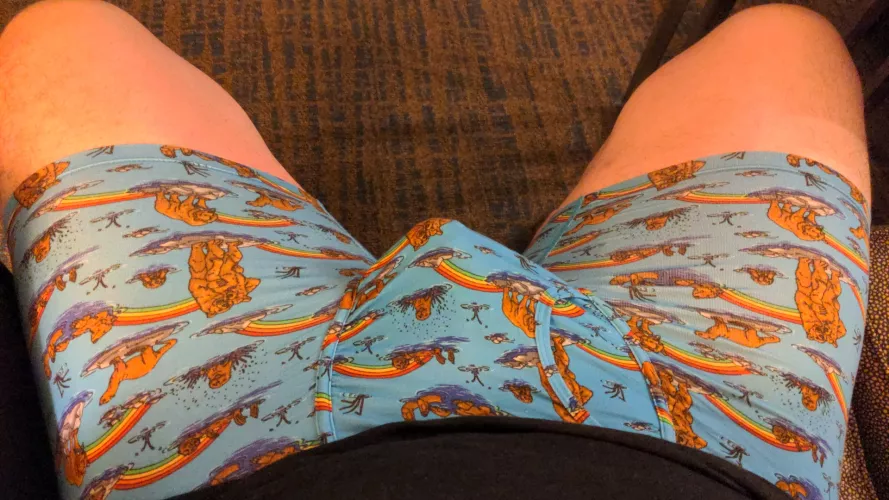 Bulging in some fun boxer briefs