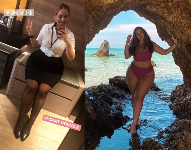 Curves bursting out her uniform