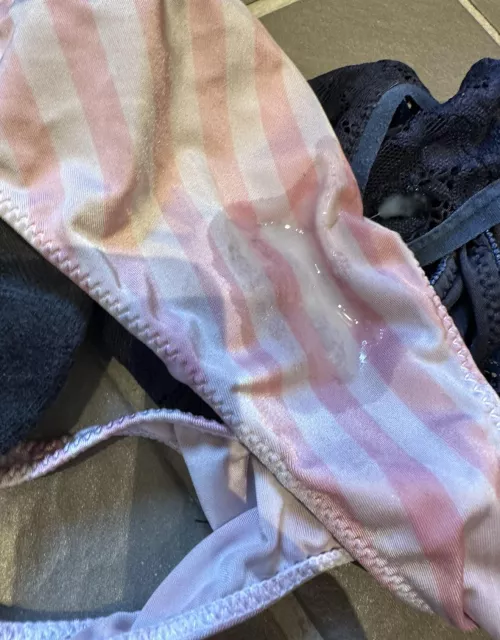 Had to cum on her slutty thong 😈