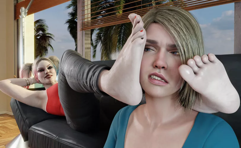 Harley Quinn Bothering Supergirl (dais1984) [DC Comics]