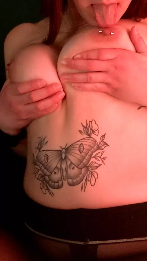 it's so fun to be able to lick my own nipples