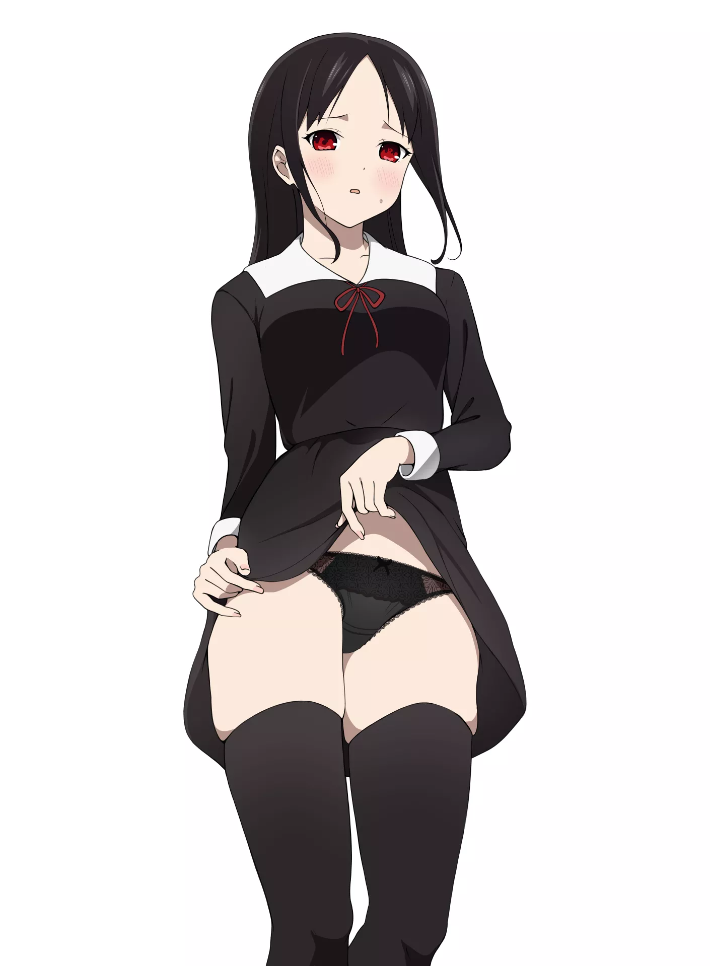 Kaguya showing her panties