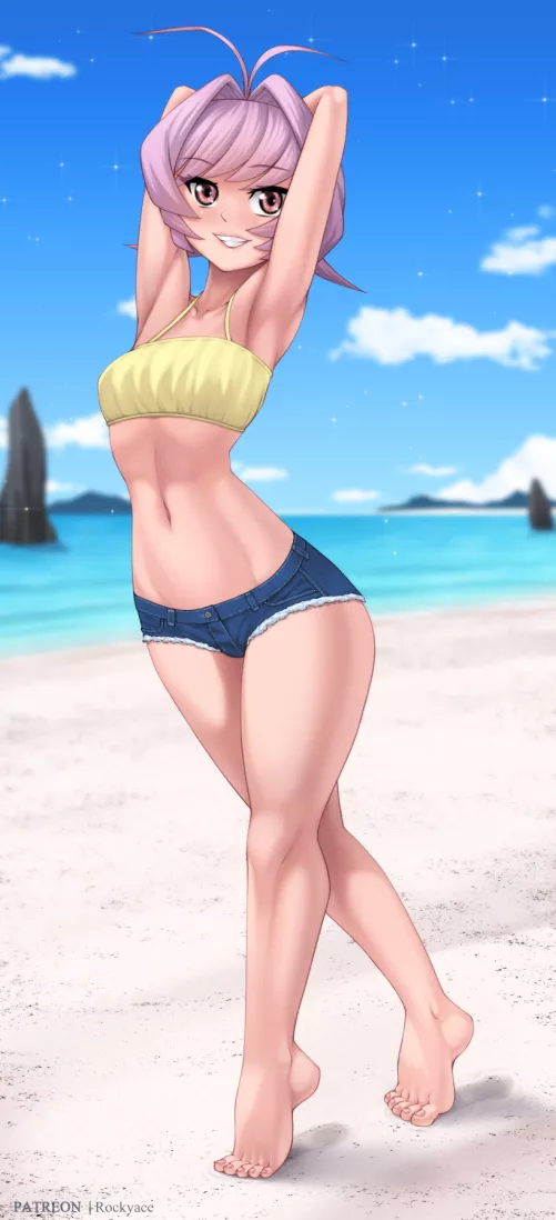 Najimi at the beach (By Rocky-Ace) [Komi Can't Communicate]