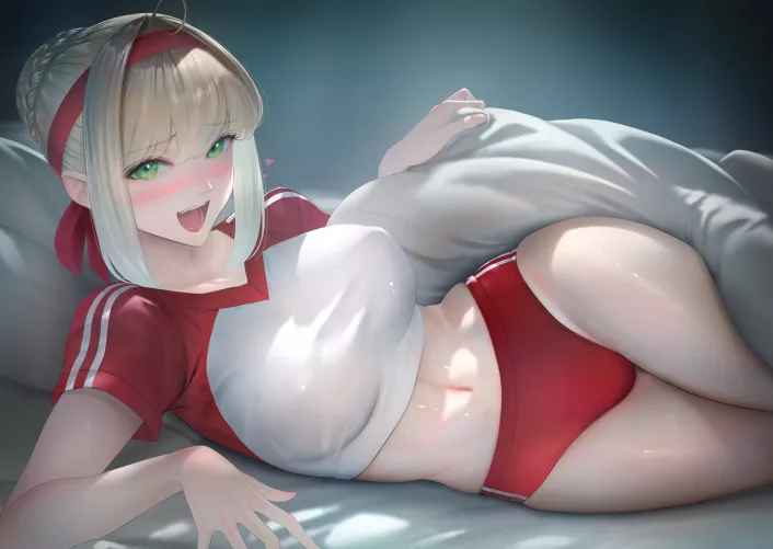 Nero in her buruma/bloomers inviting you to night PE (Imizu)