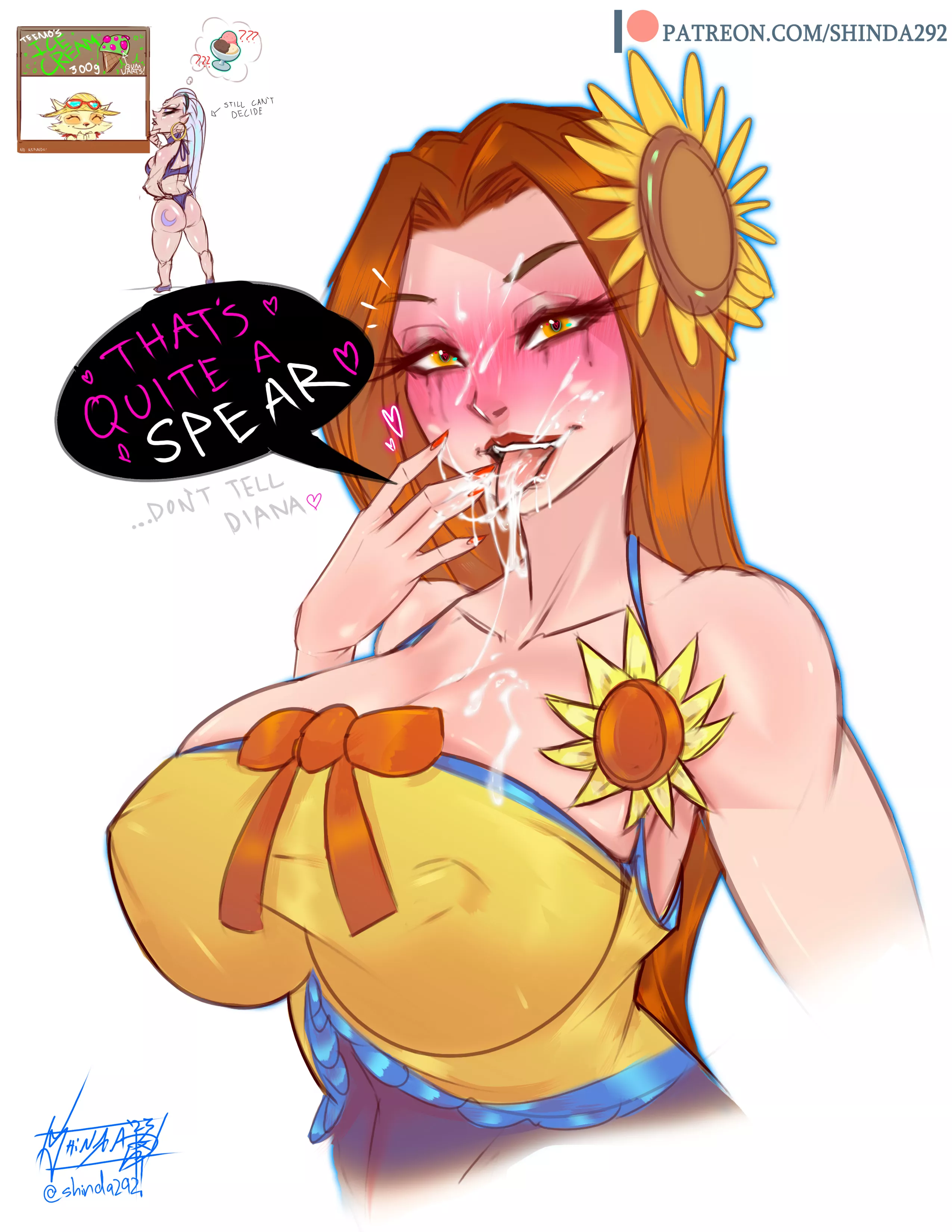 [OC] Leona x Pantheon Facial NTR (Shinda292)