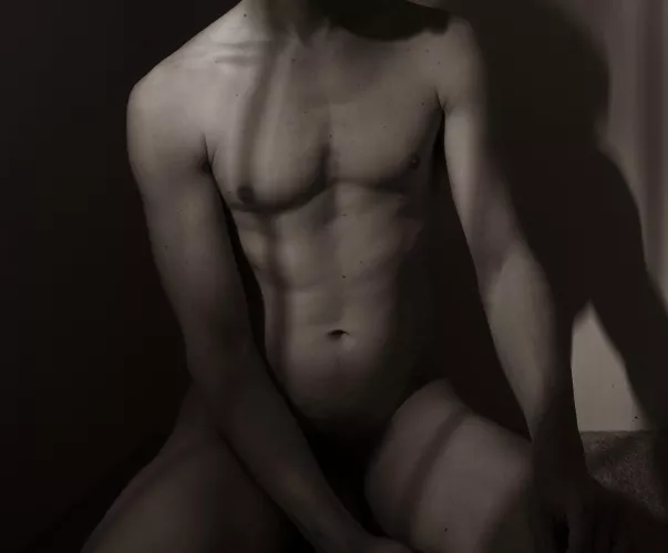 Playing around with some sepia tones for this self portrait.