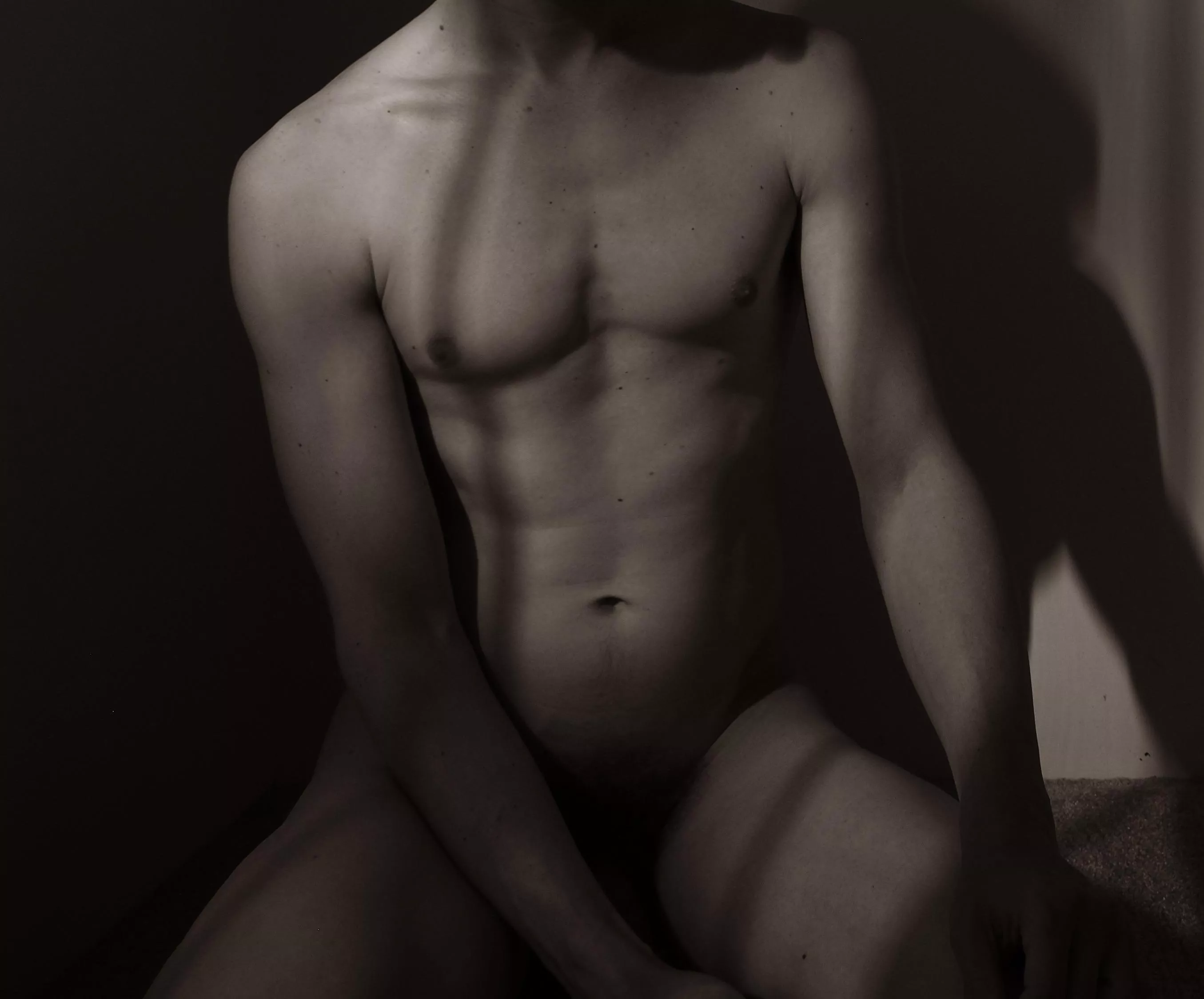 Playing around with some sepia tones for this self portrait.