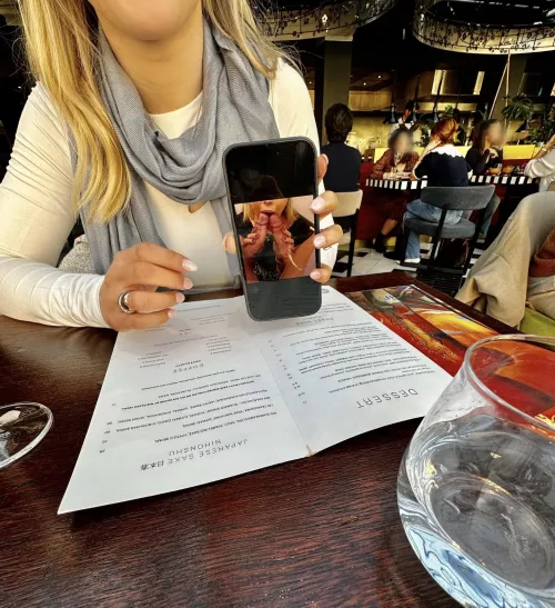 Remembering the night before whilst at a restaurant [f] [m]