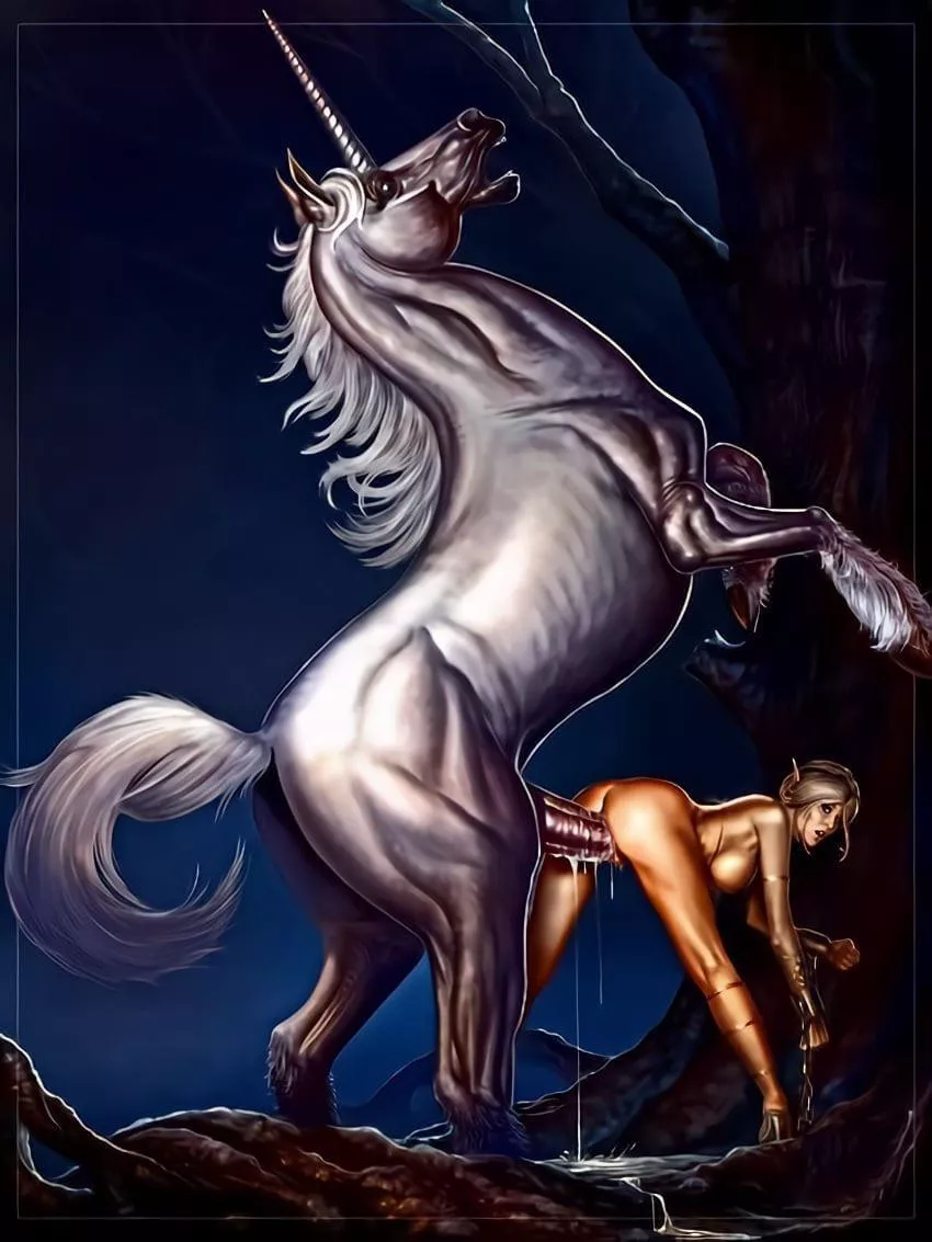 Sexy elf chained down and fucked by a unicorn (xxxartist) Sexy elf chained down and fucked by a unicorn (xxxartist)