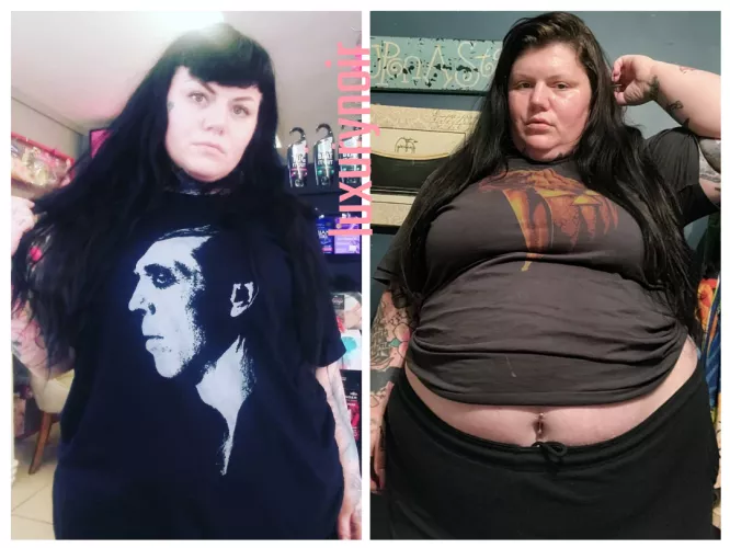 still a fan of horror shirts even tho I'm bursting out of them..