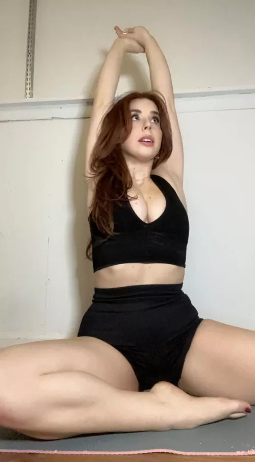 stretching before bed! [f]