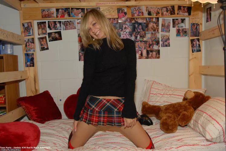 Teen Kasia - Update #30 Red & Black Schoolgirl