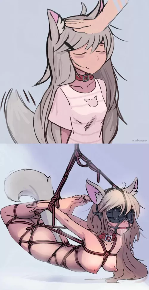 All tied up for master’s enjoyment~!