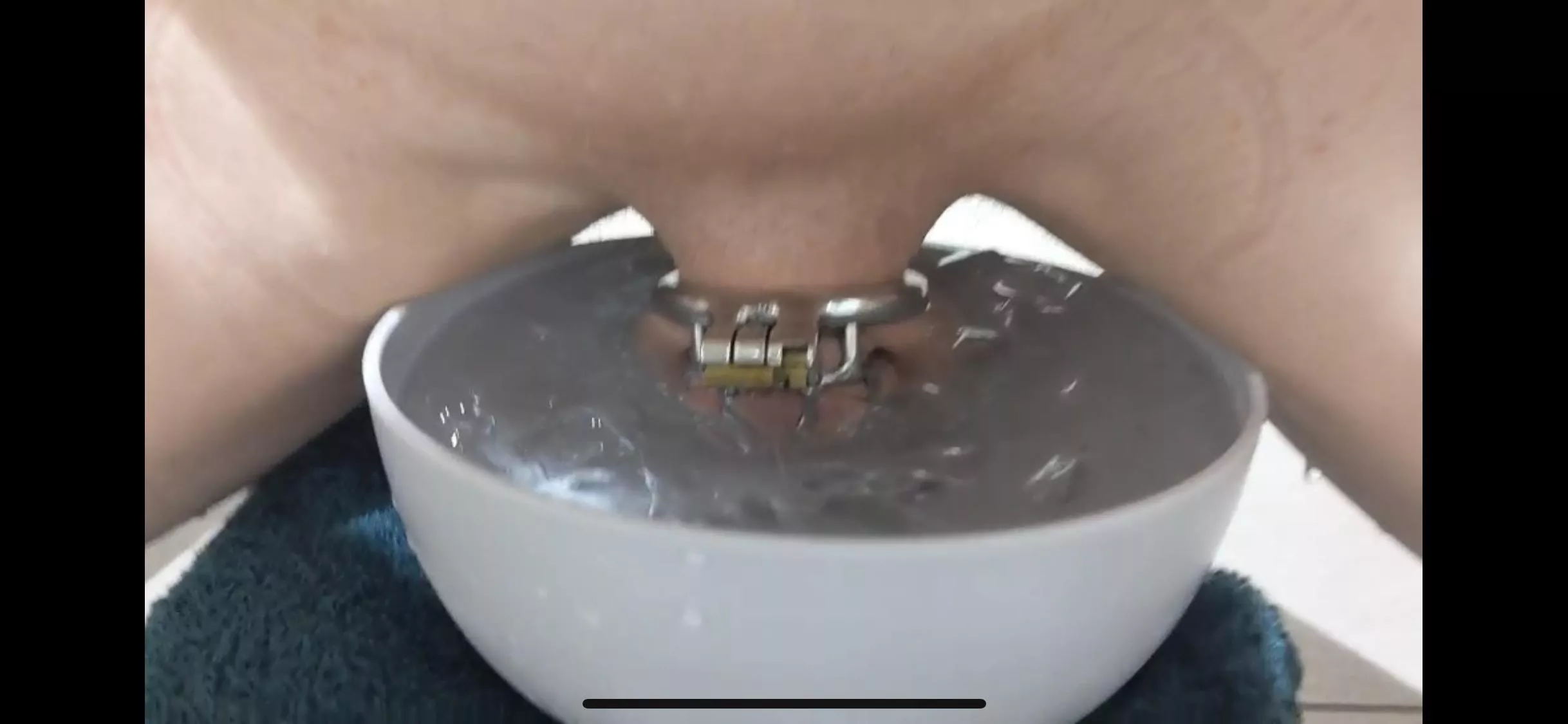 Ambrose took a little ice bath today to unfreeze his time 🧊