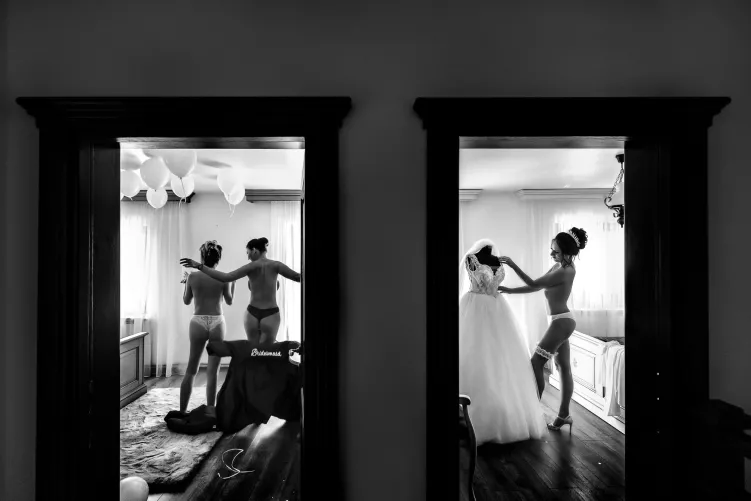 Bride and bridesmaids (bts video as well)