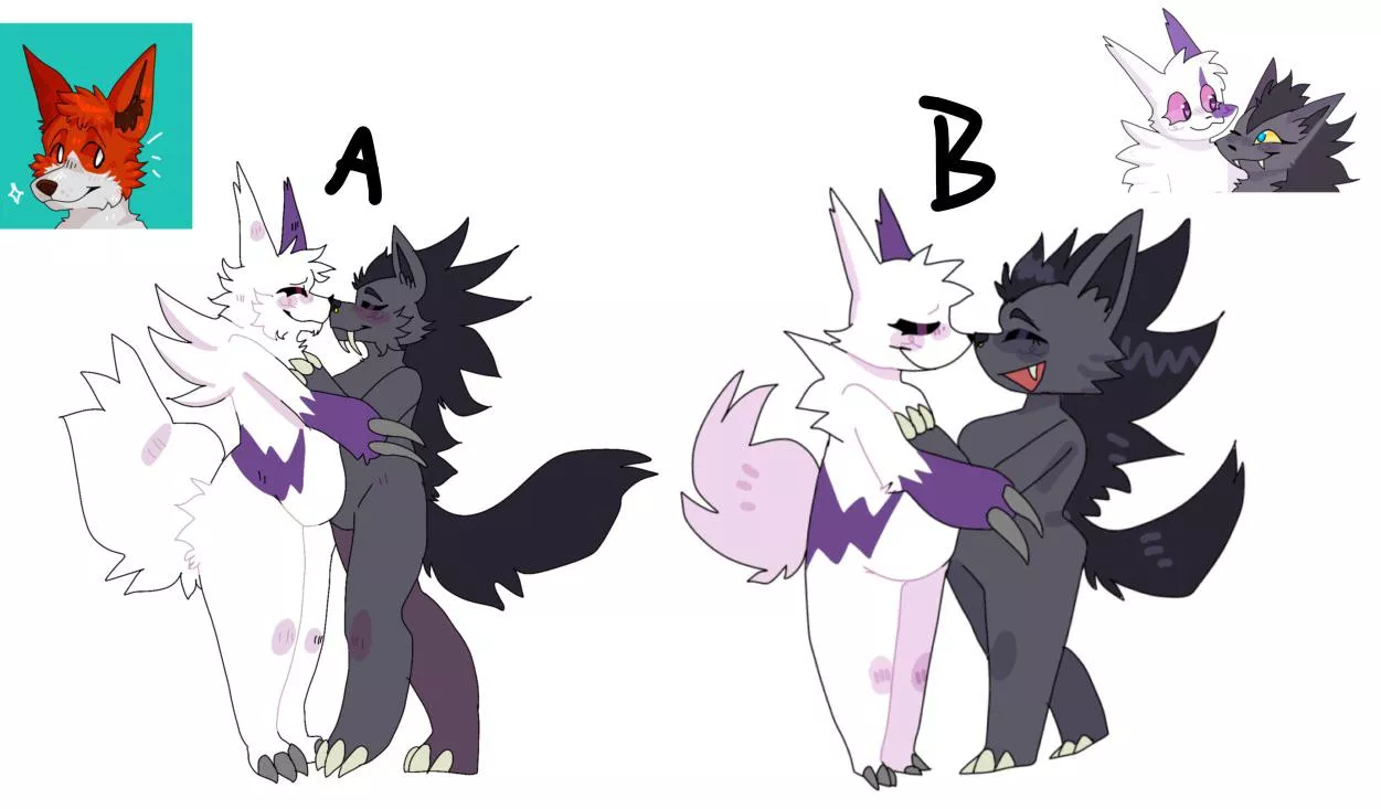 can't decide which style i like more (art by me)