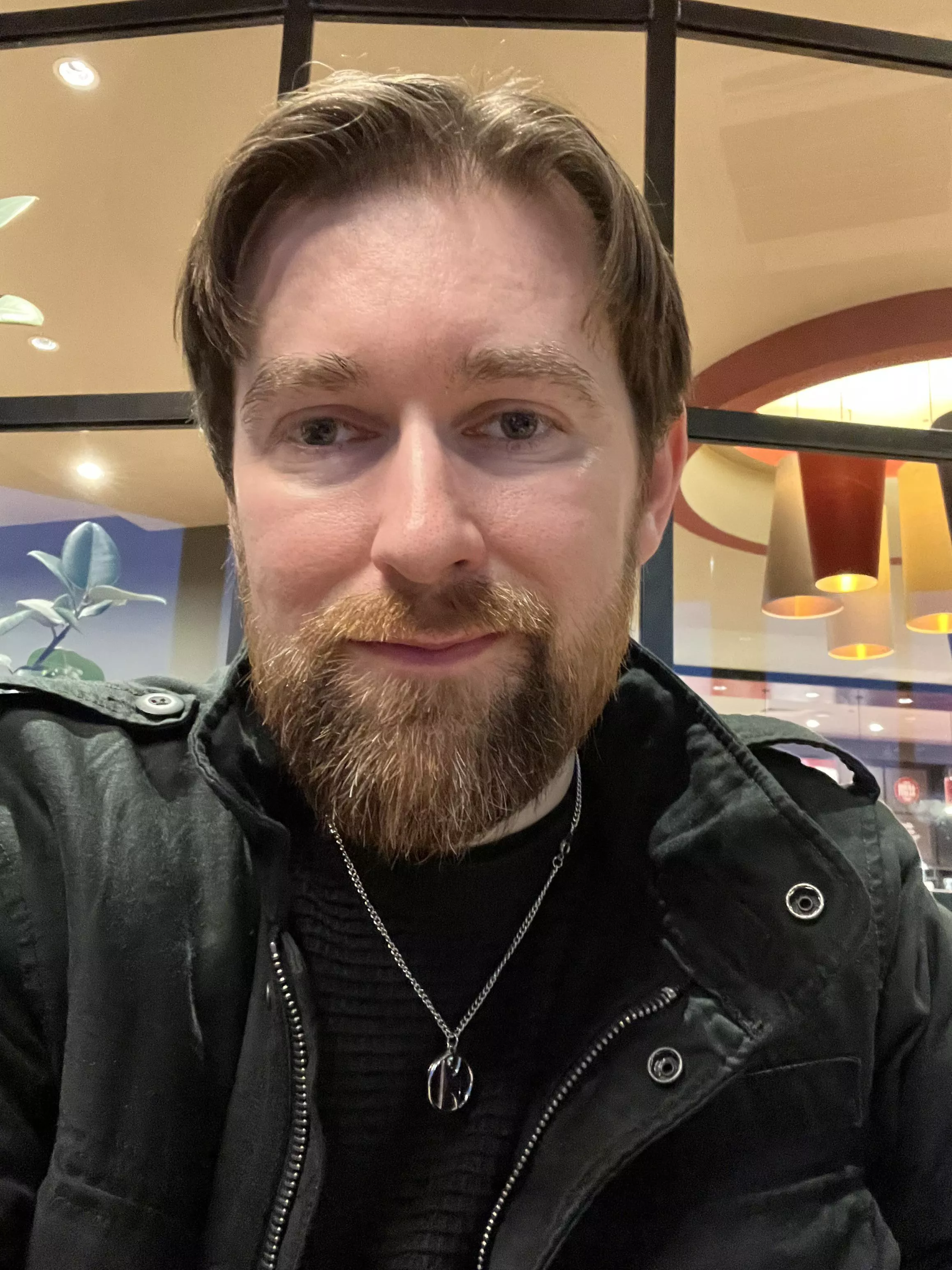 Enjoying a coffee and a sandwich at Costa