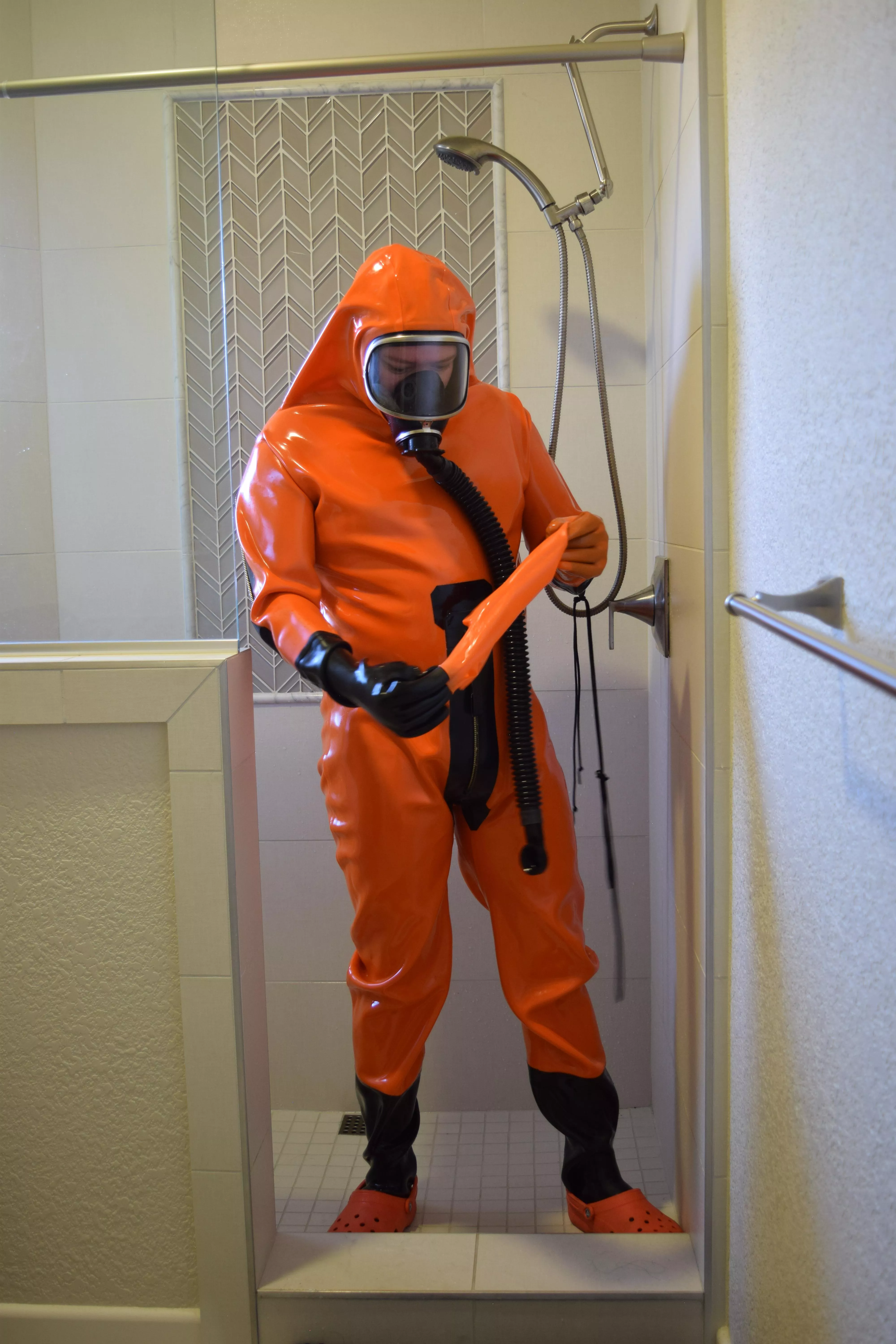 Hazmat + Gloves + Crocs