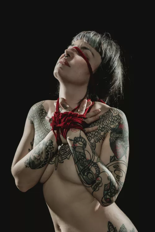 Heren in rapture. Rope and photo by me