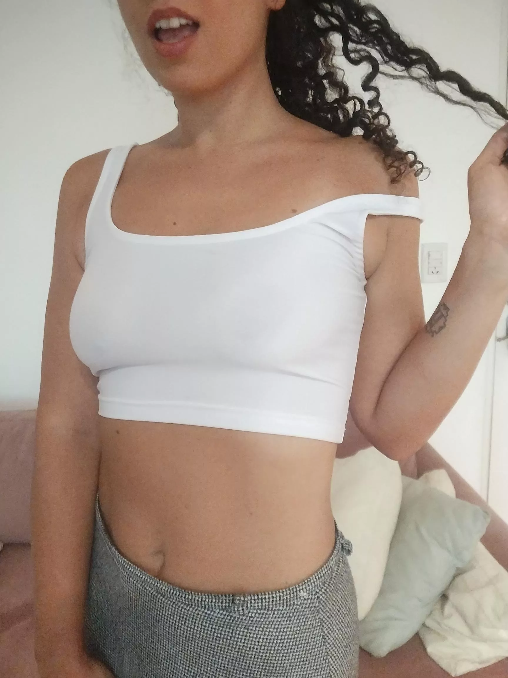 im not sure, can you see through my top?