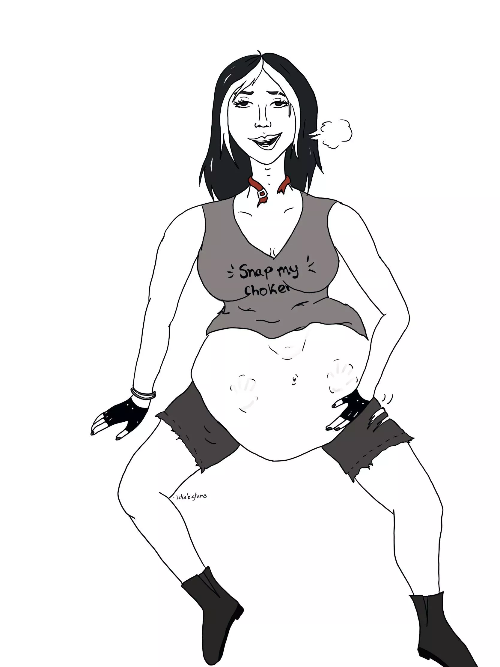 {image} first ever vore art- a big titty goth misunderstanding f/?