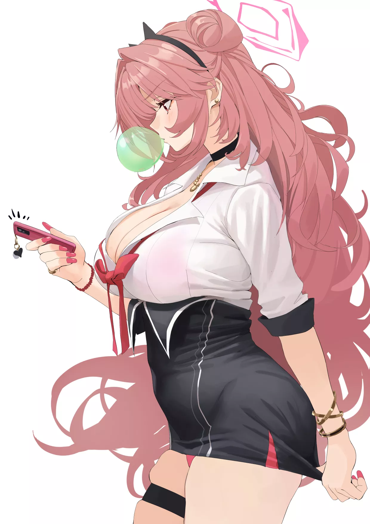 Kirara on the phone waiting [Blue Archive]