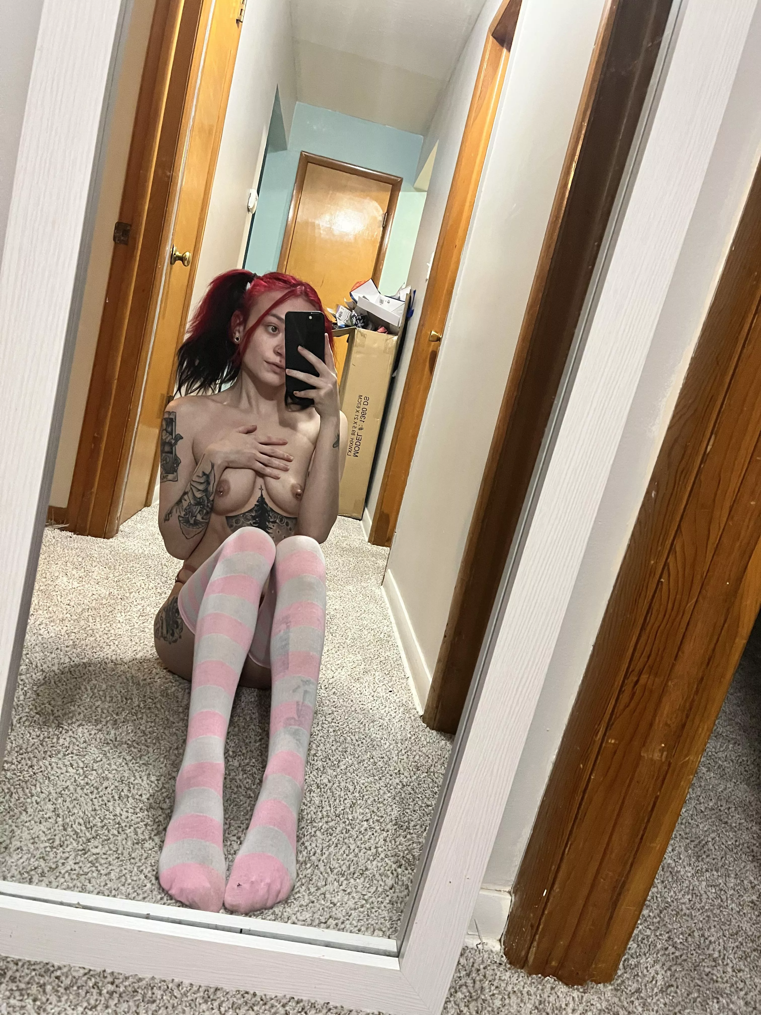 No clothes, only socks