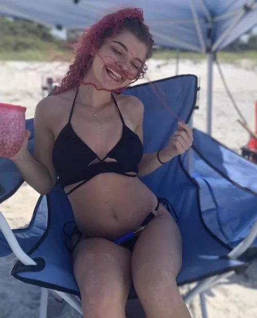 Sipping on the beach come join me