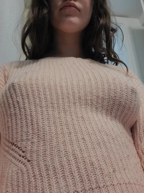 So cozy to go braless in a sweater