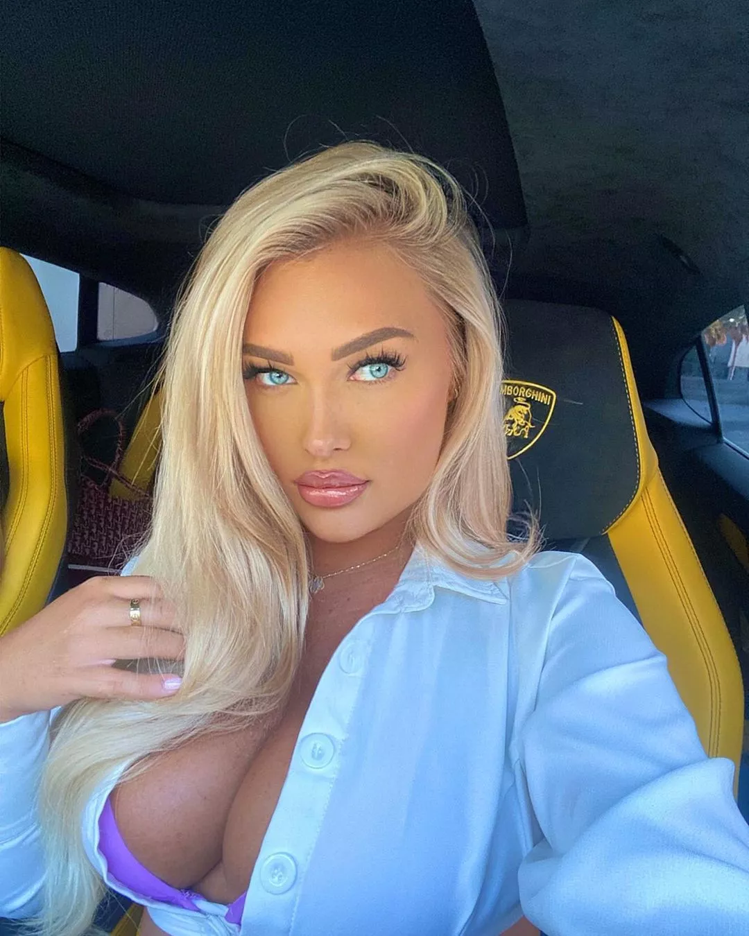 sophie in lamborghini