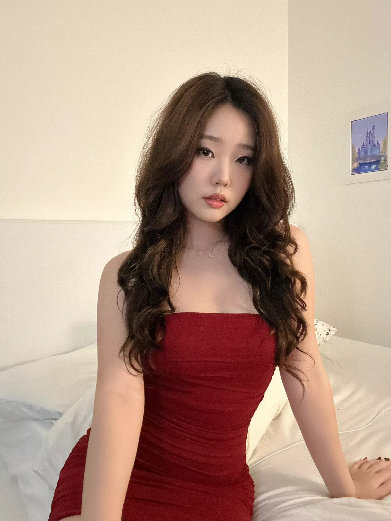 Tight red dress