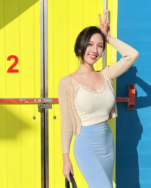 Tight top and pencil skirt