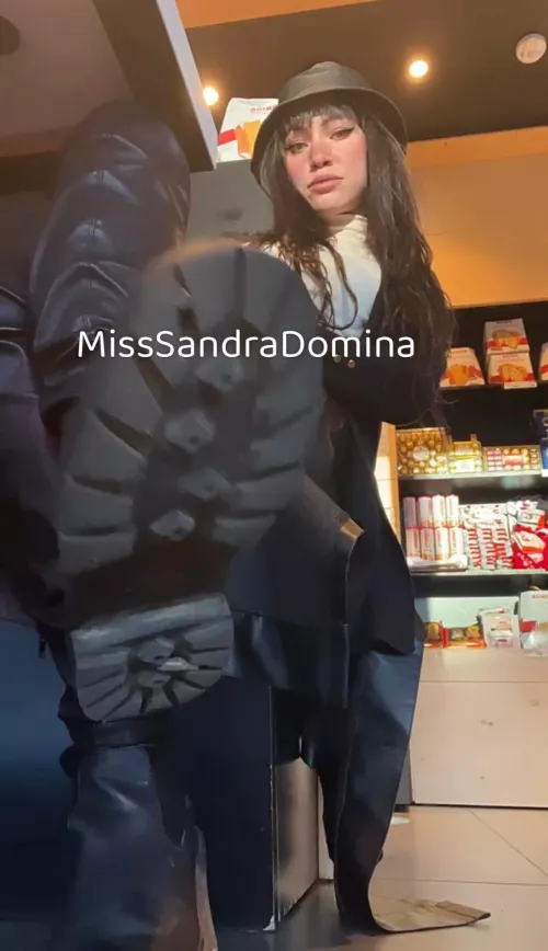 Use your tongue to fetch these pebbles and cigarette butts off my soles, these leather boots are too perfect for blemishes even if it’s on the bottom