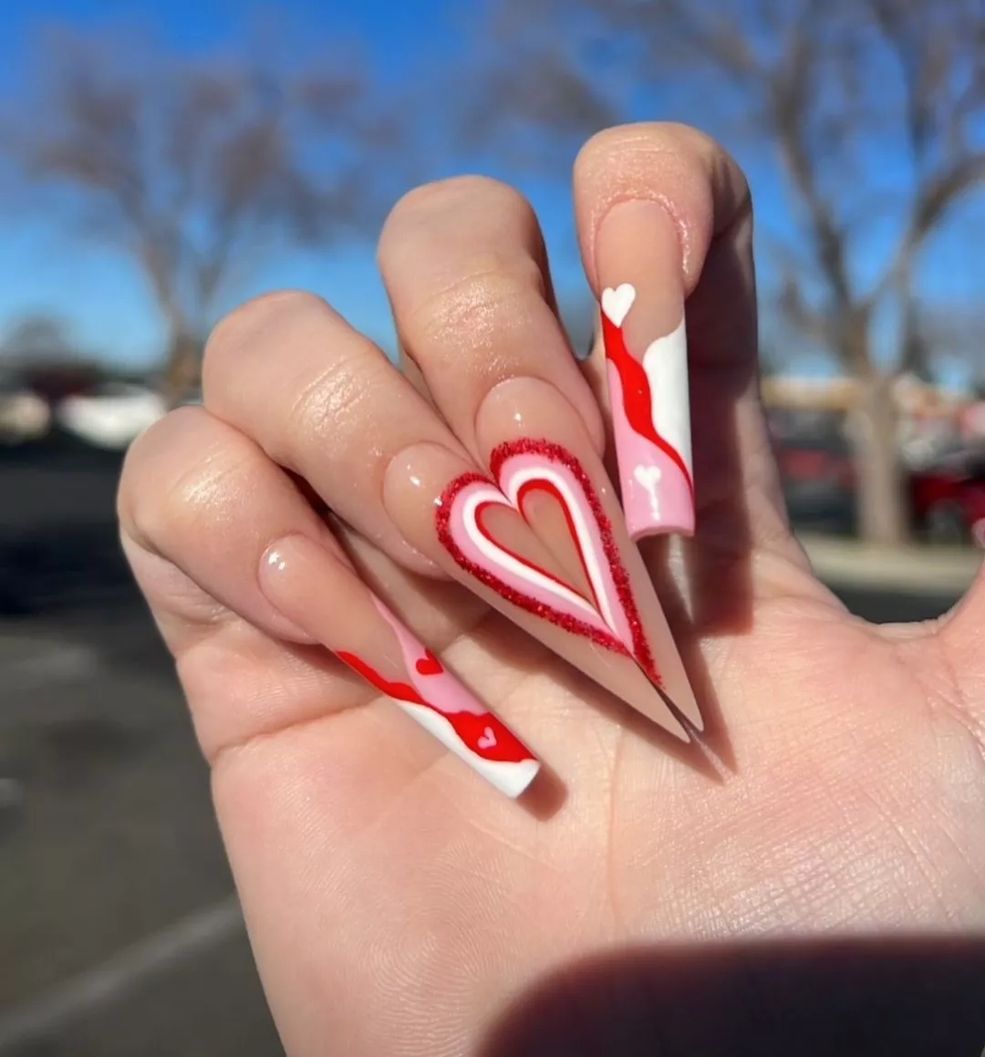 Valentines nails