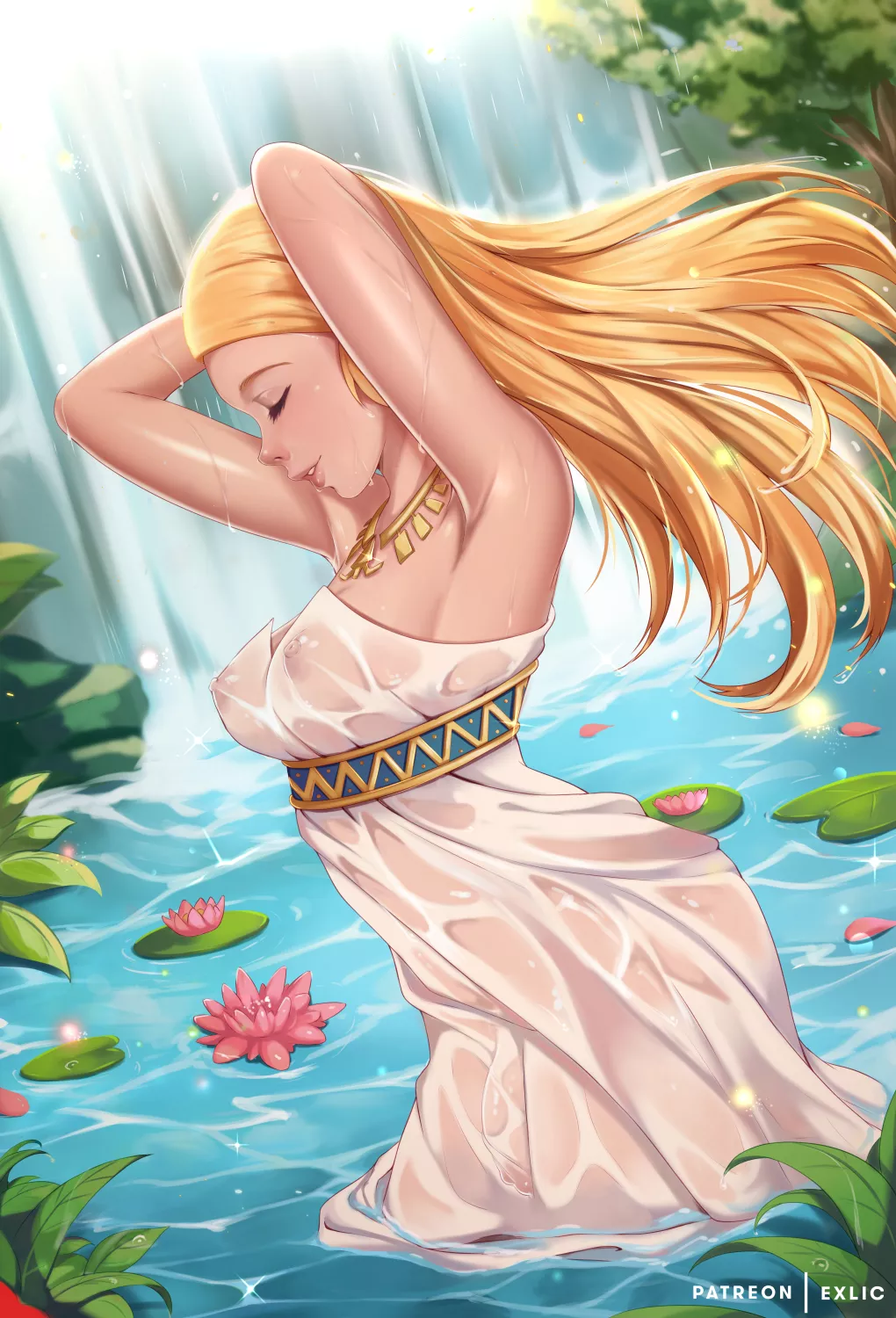 Waterfall beauty Princess Zelda (Exlic) [The Legend Of Zelda]
