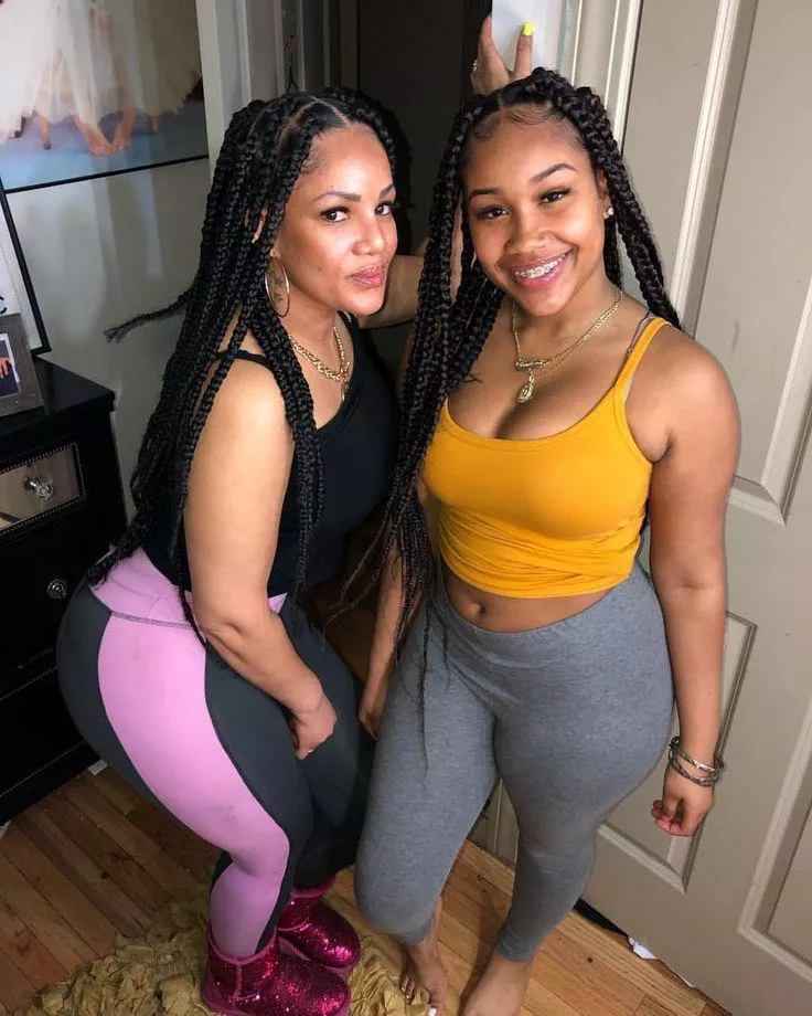 Would you have a hot threesome with this milf and her daughter