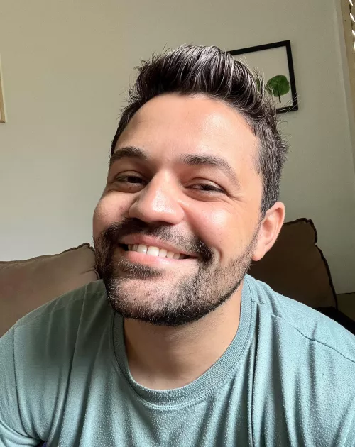 A small smile passing on the scroll