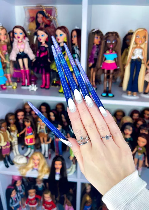 Another photo of my blue and purple winter nails