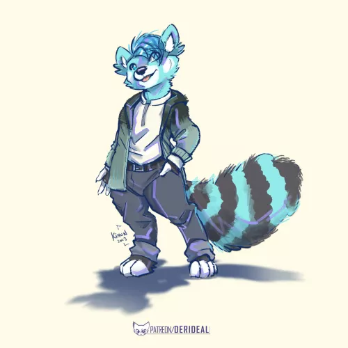 Cyan panda (art by me)