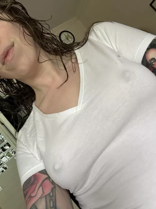 Freshly showered and ready for the day