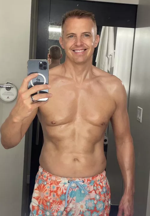 Going out on a limb…In Hawaii. Got all tan and greased up. Not sure it’s a look from this cold weather Colorado boy.