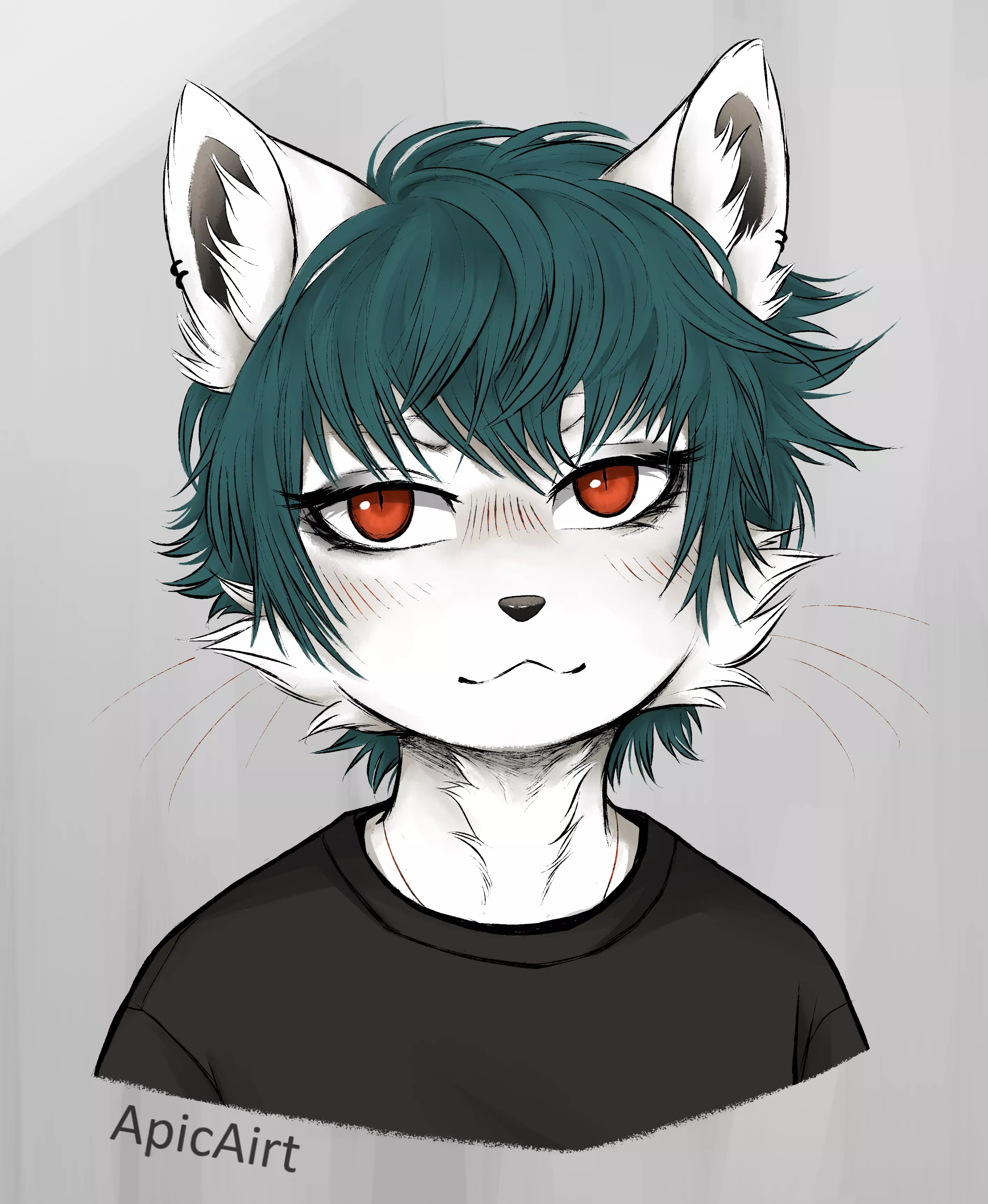 Headshot of my boy Yuugen (art by me)