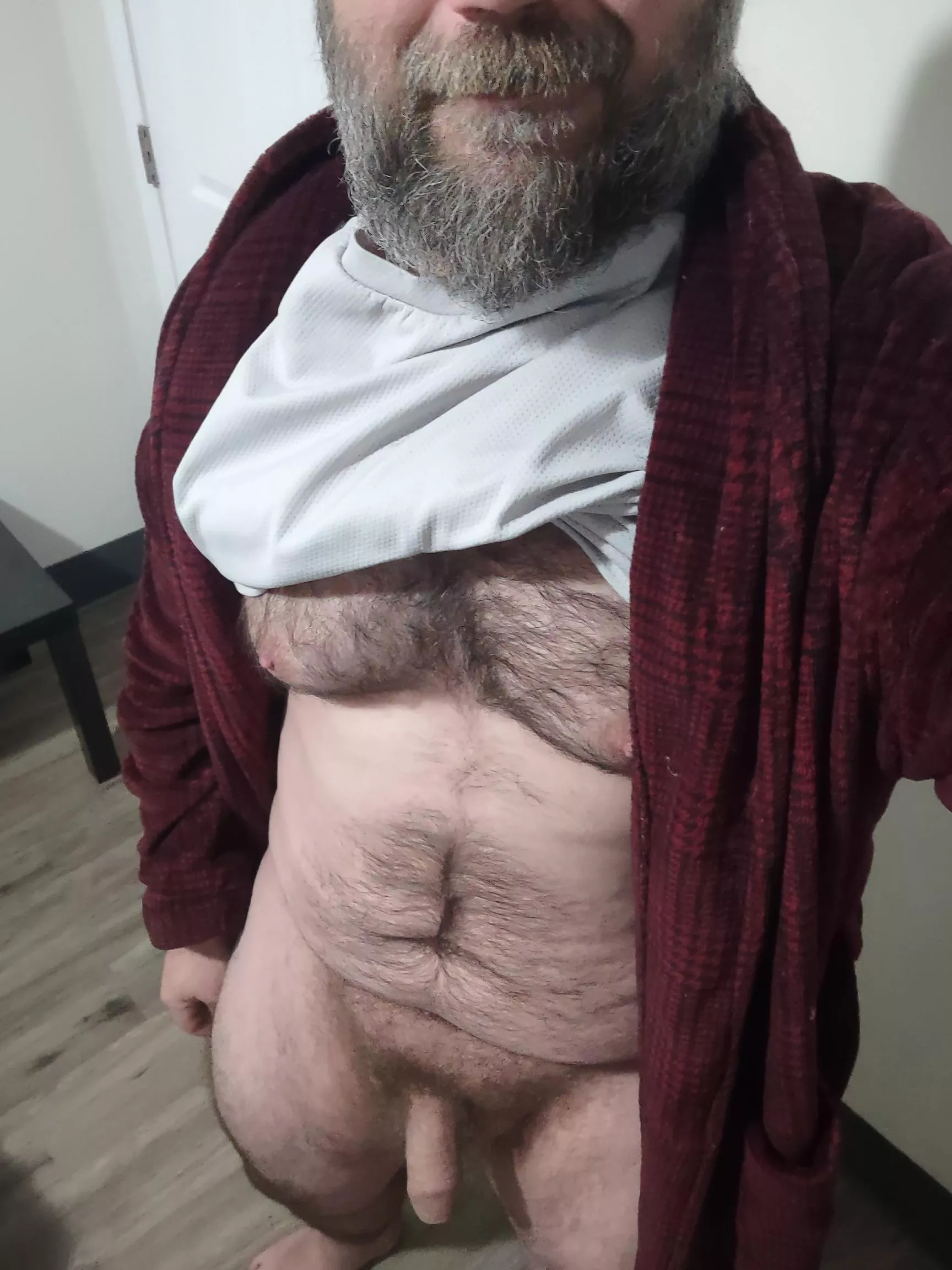 I can wrap us both up in my robe if you want 😏😘