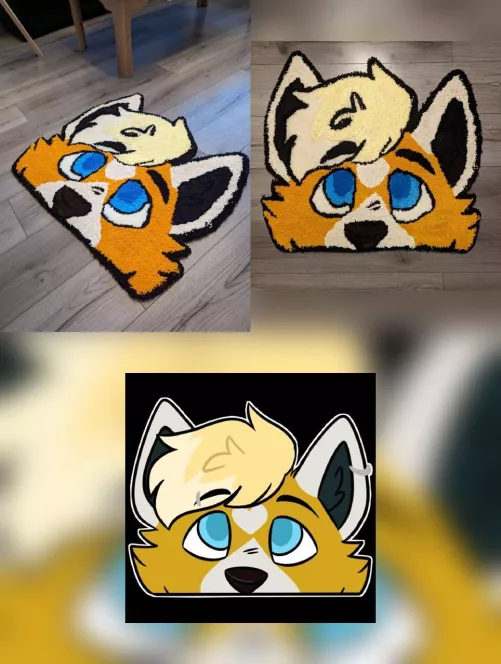 I turned myself into a carpet!! 👀 (art be @Jvrex on tg) this carpet I made myself