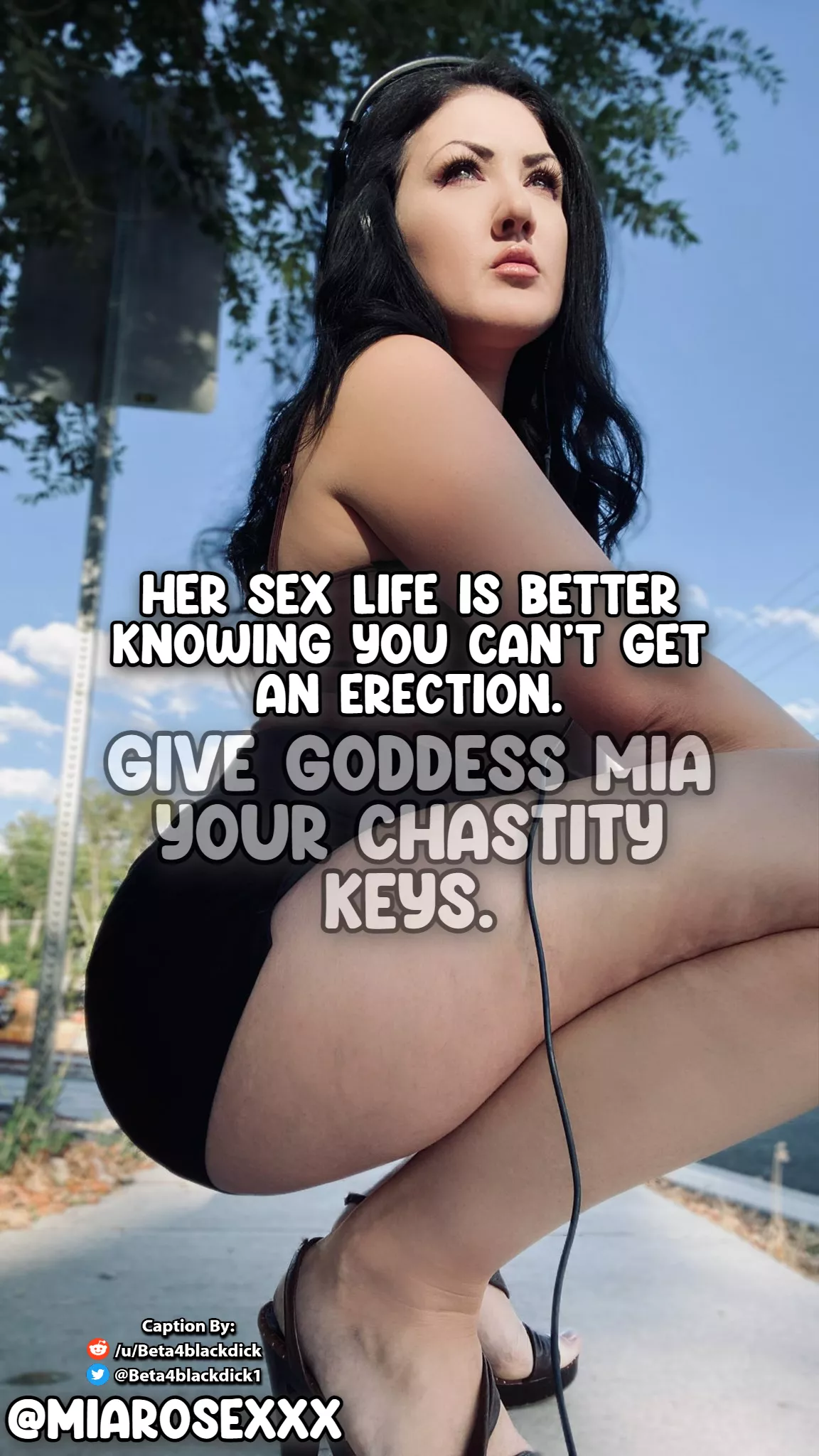 Knowing you can't get hard, gets her wet!