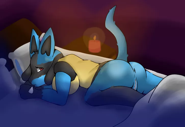 Lucario in heat [F] (I'm the artist)