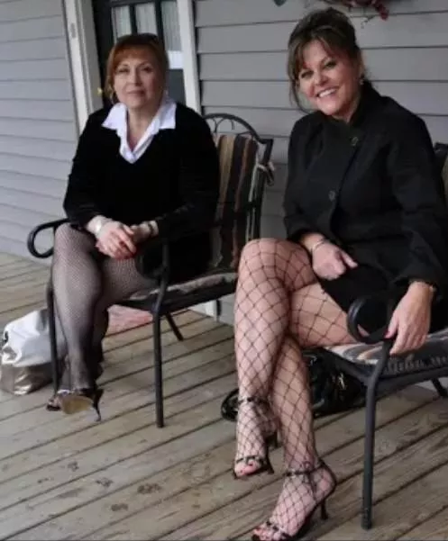 Matures in hose & heels
