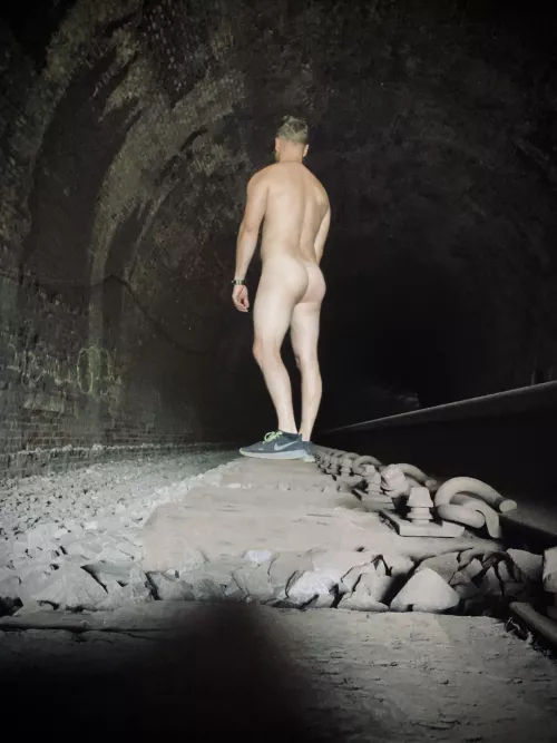 Naked adventure in an abandoned train tunnel? Yes, please!