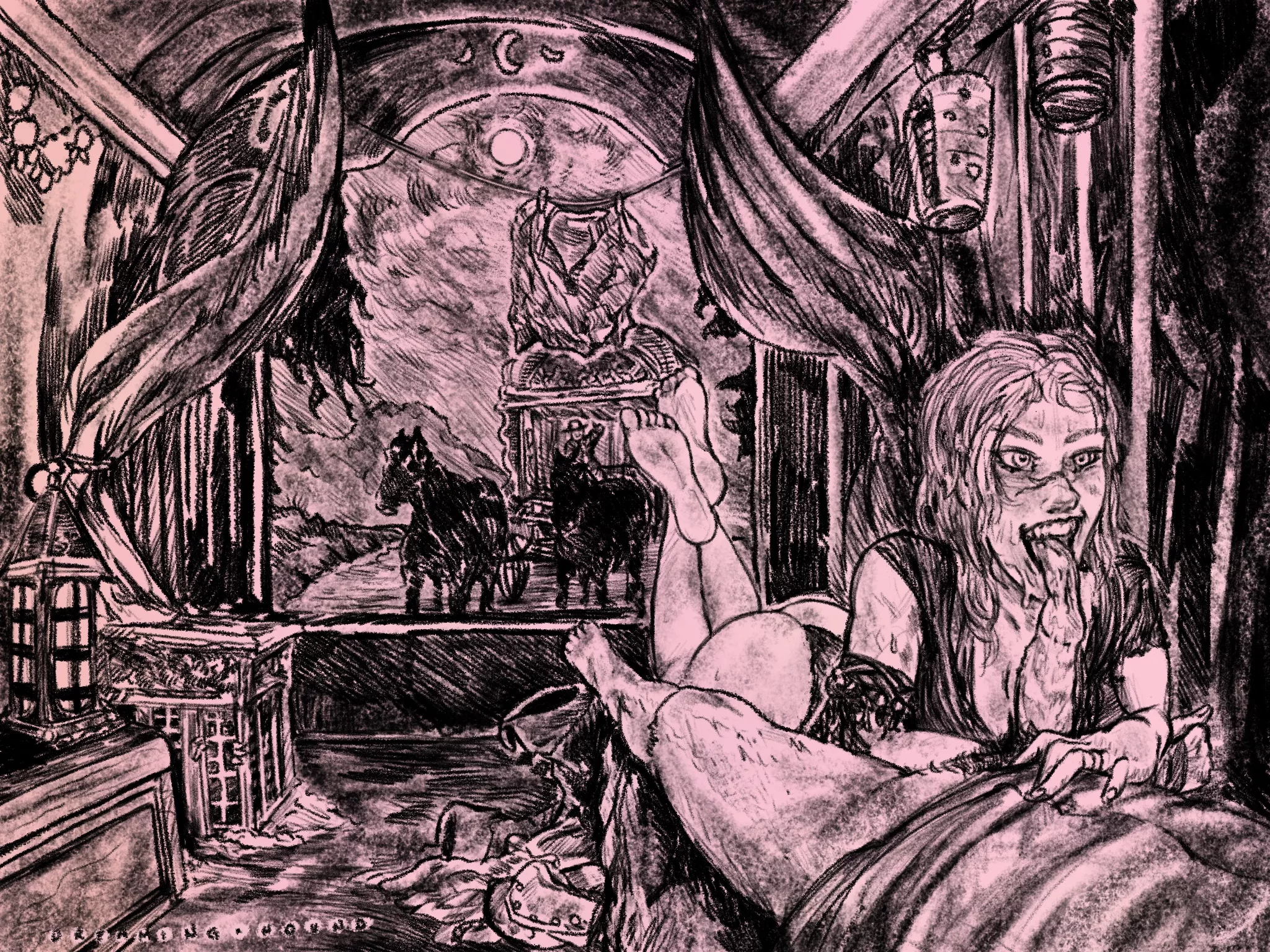 (OC) Wanted outlaw paying for a ride out of town